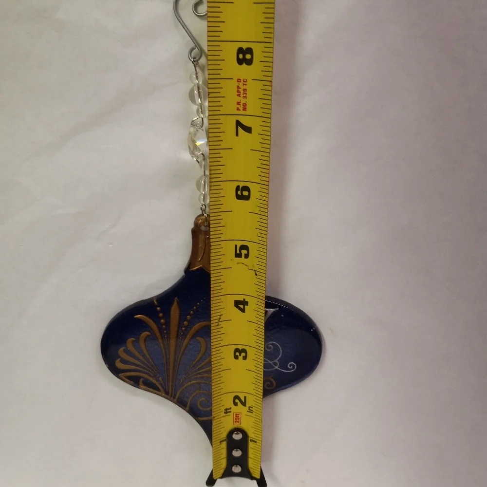 Grassland Road Hallmark Glass Ornament Blue 